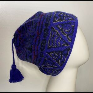 Patagonia Knit Beanie Hat Fleece Interior Headband Lining Purple Large